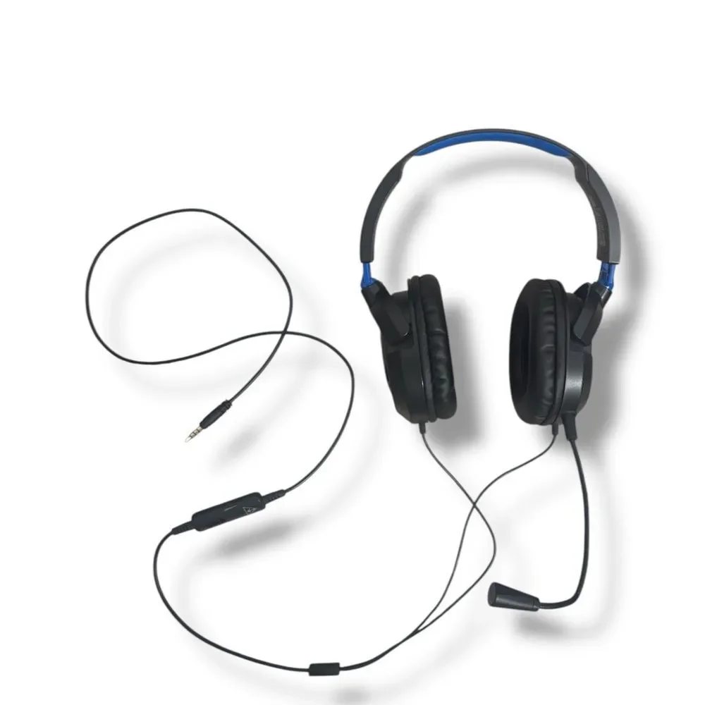 Black and Blue Over-Ear Gaming Headset with Inline Microphone - Picture 3 of 3